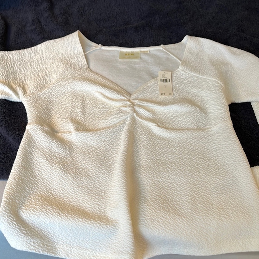 NWT- ANTHROPOLOGIE MAEVE LONG SLEEVE TOP - Picture 3 of 9